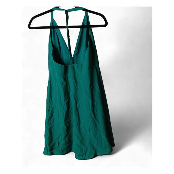 NBD x Naven Twins Emerald Halter Deep V Fit & Flare Mini Dress Party Small - Picture 3 of 11